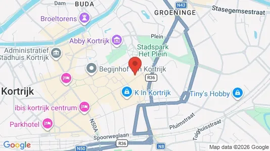 Apartments for rent i Kortrijk - kort over placeringen