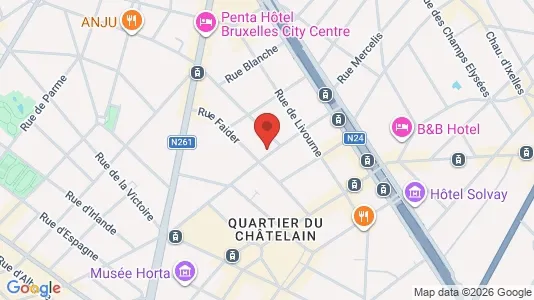 Apartments for rent i Brussels Elsene - kort over placeringen