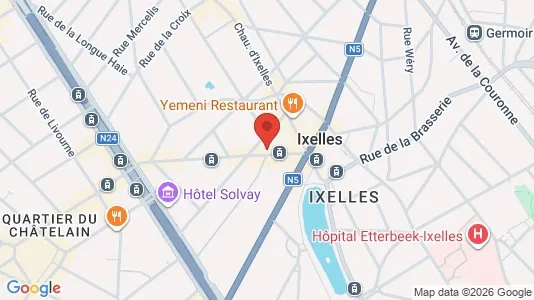 Apartments for rent i Brussels Elsene - kort over placeringen