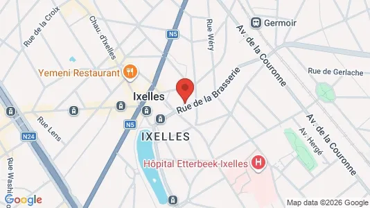 Apartments for rent i Brussels Elsene - kort over placeringen