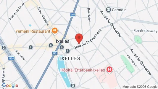Apartments for rent i Brussels Elsene - kort over placeringen