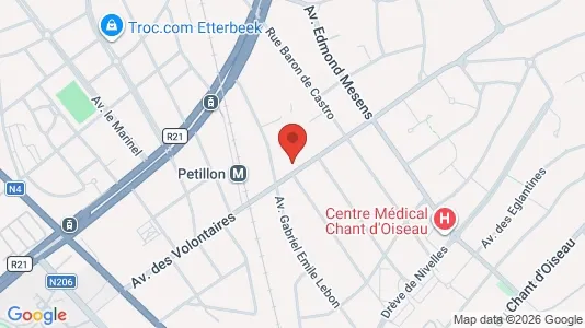 Apartments for rent i Brussels Etterbeek - kort over placeringen