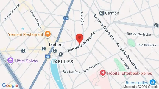 Apartments for rent i Brussels Elsene - kort over placeringen