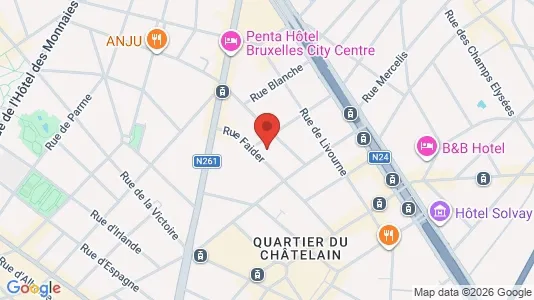 Apartments for rent i Brussels Elsene - kort over placeringen