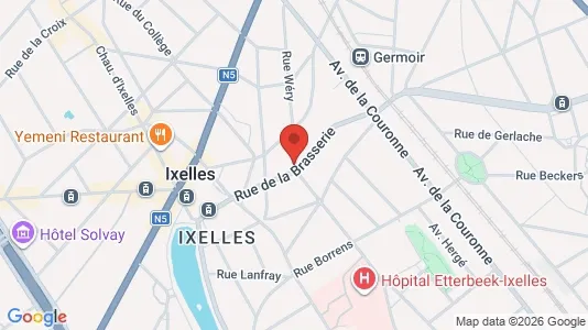 Apartments for rent i Brussels Elsene - kort over placeringen