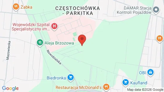 Apartments for rent i Częstochowa - kort over placeringen