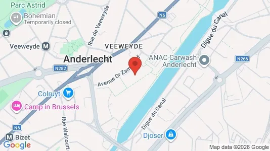 Rooms for rent i Brussels Anderlecht - kort over placeringen