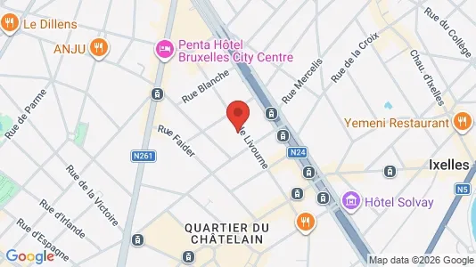 Apartments for rent i Brussels Elsene - kort over placeringen