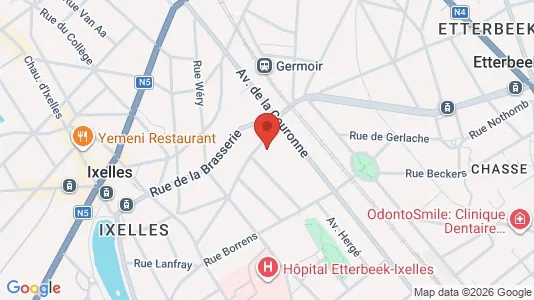 Apartments for rent i Brussels Elsene - kort over placeringen