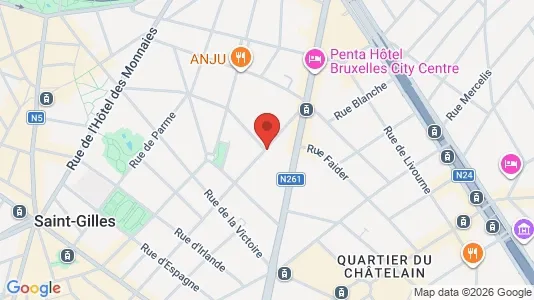 Apartments for rent i Brussels Sint-Gillis - kort over placeringen