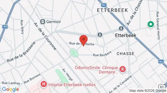 Apartments for rent i Brussels Etterbeek - kort over placeringen