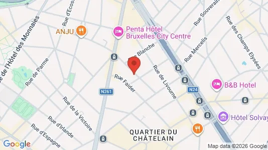 Apartments for rent i Brussels Elsene - kort over placeringen