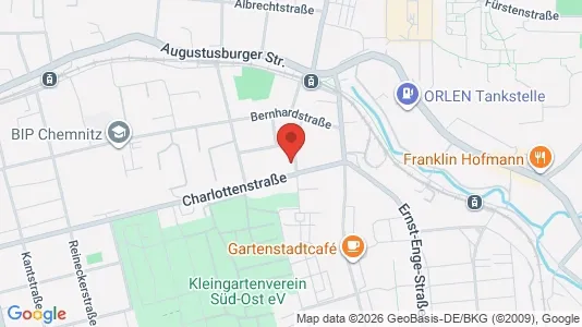 Apartments for rent i Chemnitz - kort over placeringen