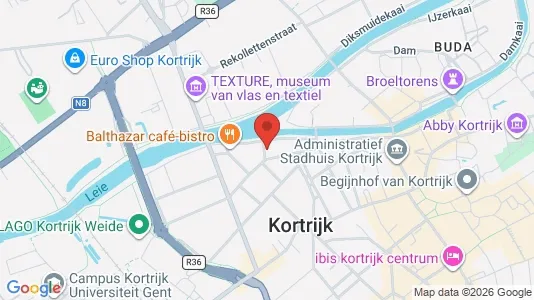 Apartments for rent i Kortrijk - kort over placeringen