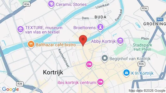 Apartments for rent i Kortrijk - kort over placeringen