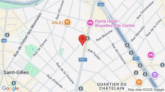 Apartments for rent i Brussels Sint-Gillis - kort over placeringen