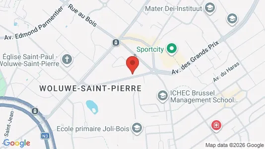 Apartments for rent i Brussels Sint-Pieters-Woluwe - kort over placeringen