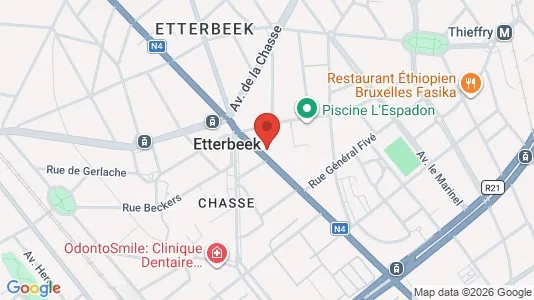Apartments for rent i Brussels Etterbeek - kort over placeringen