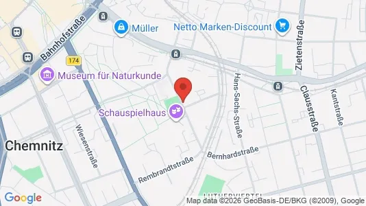 Apartments for rent i Chemnitz - kort over placeringen