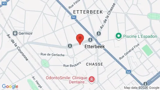 Apartments for rent i Brussels Etterbeek - kort over placeringen