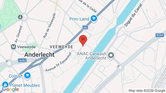 Apartments for rent i Brussels Anderlecht - kort over placeringen