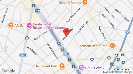 Apartments for rent i Brussels Elsene - kort over placeringen