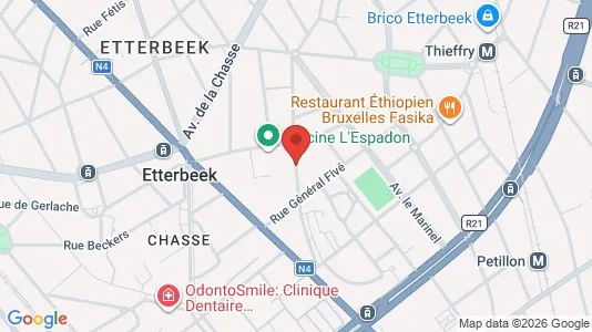 Apartments for rent i Brussels Etterbeek - kort over placeringen