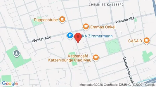 Apartments for rent i Chemnitz - kort over placeringen
