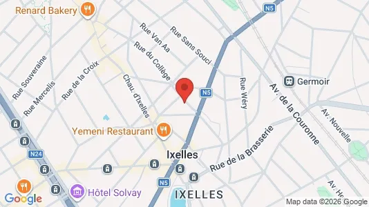 Apartments for rent i Brussels Elsene - kort over placeringen