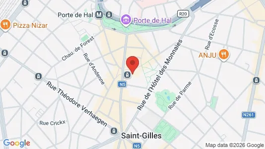Apartments for rent i Brussels Sint-Gillis - kort over placeringen