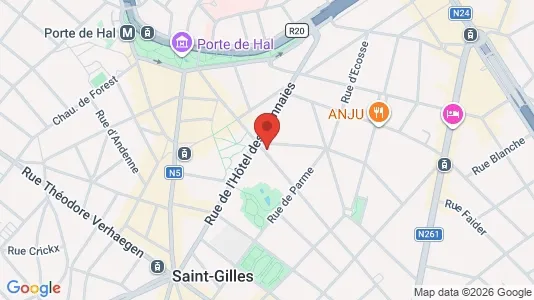 Apartments for rent i Brussels Sint-Gillis - kort over placeringen