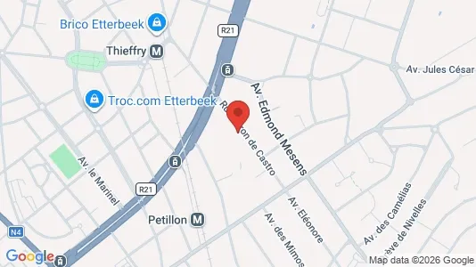 Apartments for rent i Brussels Etterbeek - kort over placeringen