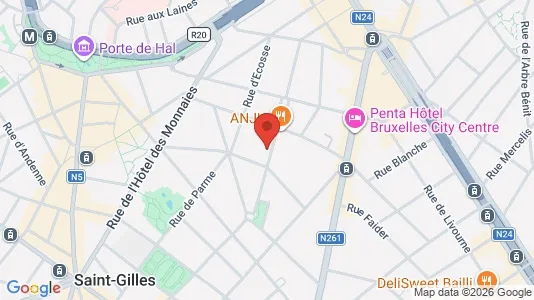 Apartments for rent i Brussels Sint-Gillis - kort over placeringen