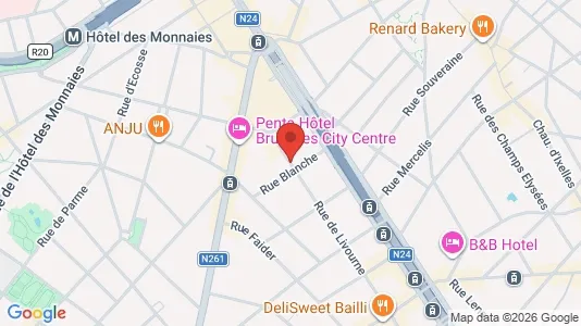 Apartments for rent i Brussels Elsene - kort over placeringen