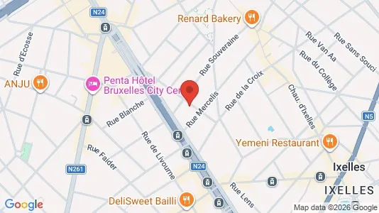 Apartments for rent i Brussels Elsene - kort over placeringen