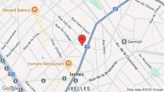 Apartments for rent i Brussels Elsene - kort over placeringen