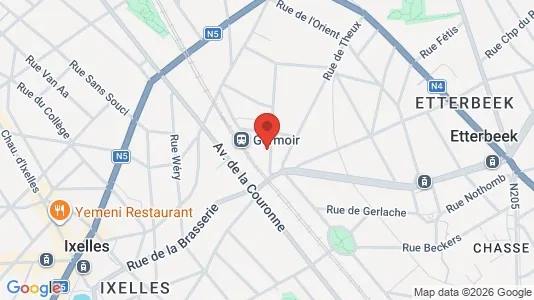 Apartments for rent i Brussels Elsene - kort over placeringen