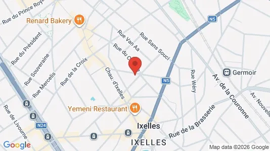 Apartments for rent i Brussels Elsene - kort over placeringen