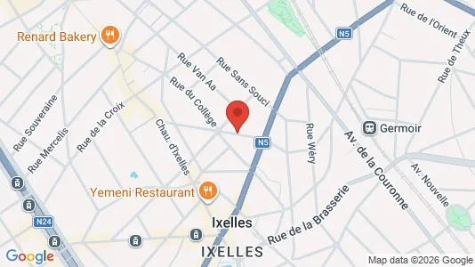 Apartments for rent i Brussels Elsene - kort over placeringen