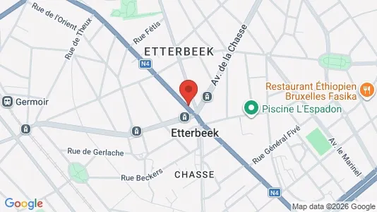 Apartments for rent i Brussels Etterbeek - kort over placeringen