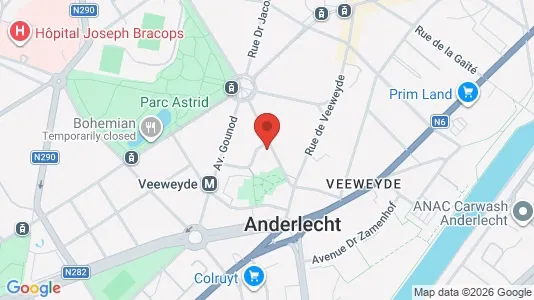 Apartments for rent i Brussels Anderlecht - kort over placeringen