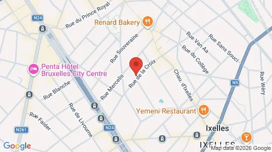 Apartments for rent i Brussels Elsene - kort over placeringen
