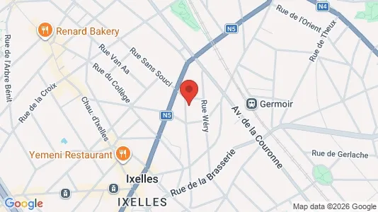 Apartments for rent i Brussels Elsene - kort over placeringen