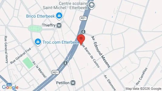 Apartments for rent i Brussels Etterbeek - kort over placeringen