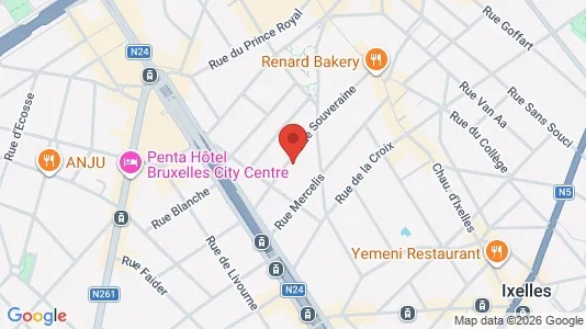 Apartments for rent i Brussels Elsene - kort over placeringen