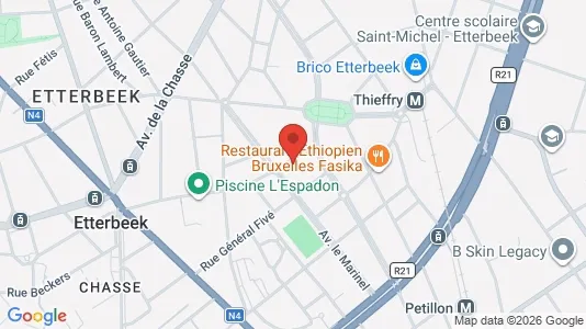 Apartments for rent i Brussels Etterbeek - kort over placeringen