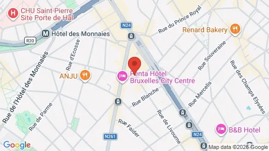 Apartments for rent i Brussels Elsene - kort over placeringen