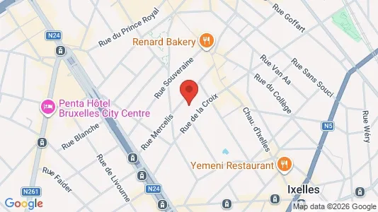 Apartments for rent i Brussels Elsene - kort over placeringen