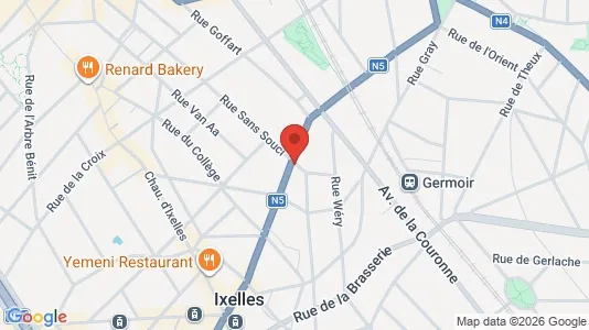 Apartments for rent i Brussels Elsene - kort over placeringen