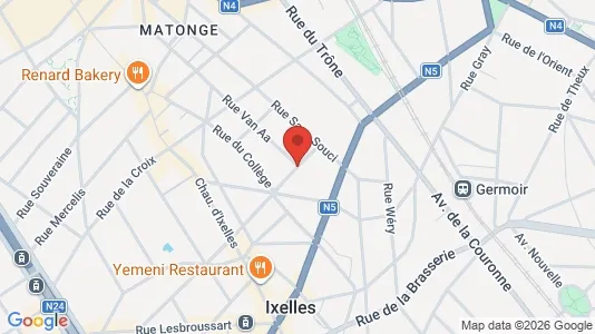 Apartments for rent i Brussels Elsene - kort over placeringen